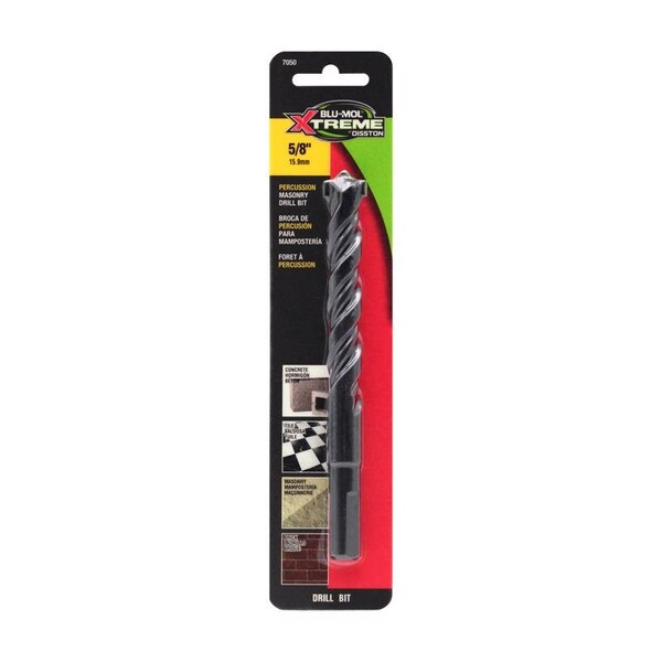 Disston Disston Blu-Mol Xtreme 5/8 in. X 6 in. L Carbide Tipped Masonry Drill Bit Straight Shank 1 pk E0217050 - main